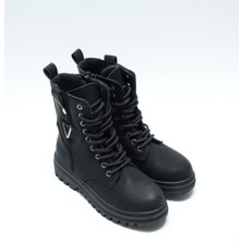 Eymen Shoes Ventes Içi Kürklü Yüksek Boğazlı Kadın Bot, Siyah (Ladik)