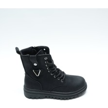 Eymen Shoes Ventes Içi Kürklü Yüksek Boğazlı Kadın Bot, Siyah (Ladik)