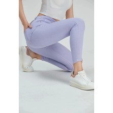 Modaca Kadın Lila Skinny Fit Esnek Yüksek Bel Jean