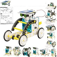 YJH Dıy Montajlı 13'ü 1 Arada Kendinden Kurulumlu Pil Çift Amaçlı Güneş Yapı Taşı Araba Oyuncak Araba 13'ü 1 Arada Akıllı Robot, Hediye (Yurt Dışından)