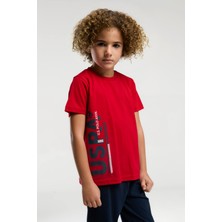 U.S. Polo Assn.. Erkek Çocuk Kırmızı Kısa Kol Pijama Takım
