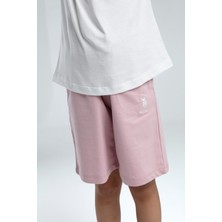 U.S. Polo Assn. U.S. Polo Assn.. Kız Çocuk Pembe Bermuda Takım