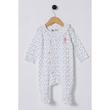 U.S. Polo Assn. Kız Bebek Mavi Tulum