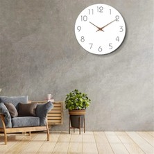 Emporium1 Duvar Saati 12 Inç Sessiz Tik Tak Ahşap Saatler Çalışan Ahşap Beyaz Modern Basit Saat, Beyaz (Yurt Dışından)