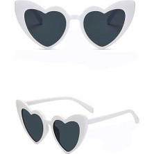 Skygo Beyaz Renk Kalp Şekilli Parti Gözlüğü 15x5 cm