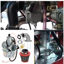 Danazeey Karbüratör,Vm22 26Mm Karbüratör Hava Filtresi Emme Borusu Kiti Mikuni 110Cc 125Cc 140Cc Pit Dirt Bike Pitpro Atv Ssr (Yurt Dışından)