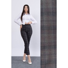 Trend Önü Pensli Zr Model Ekose Pantolon 30102