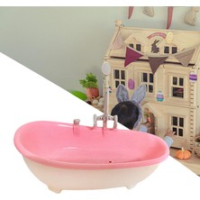 Natalia 1/6 Dollhouse Minyatür Mobilya Mini Küvet Açık Pembe (Yurt Dışından)