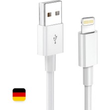 Woyax by Deji iPhone Uyumlu Hızlı Şarj Kablosu Usb To Lightning 6 6s 7 8 X Xs Xr 11 12 13 14 Pro Max Plus Beyaz