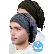 Uniquetrenders 2'li  Erkek Kışlık Triko Örgü Bere ve Boyunluk