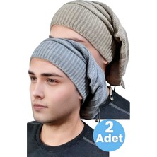 Uniquetrenders 2'li  Erkek Kışlık Triko Örgü Bere ve Boyunluk