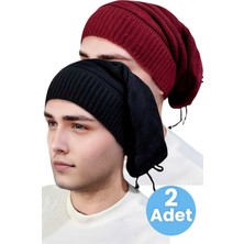 Uniquetrenders 2'li  Erkek Kışlık Triko Örgü Bere ve Boyunluk