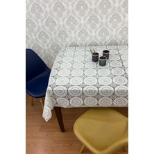 Pimula Home Lüx Pvc Şeffaf Kaplamalı Ip Desenli Silinebilir Muşamba Masa Örtüsü DANTEL_1032-D