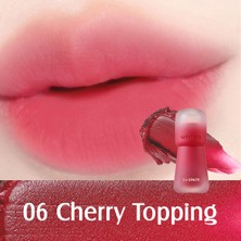 The Saem Saemmy's Crema Velvet Tint - Kadife Bitişli, Doğal Görünüm ve Yoğun Renk Sunan Tint - 06 Cherry Topping