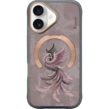 Nimmy iPhone 16 Uyumlu Nakış Işlemeli 3 Boyutlu 3D Magsafe Fantasy Animal Series Silikon Telefon Kılıfı