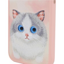 Nimmy iPhone 16 Pro Max Uyumlu Nakış Işlemeli 3 Boyutlu 3D Kabartmalı Big Eyes Series Silikon Telefon Kılıfı