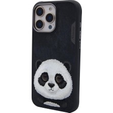 Nimmy iPhone 16 Pro Uyumlu Nakış Işlemeli 3 Boyutlu 3D Kabartmalı Big Eyes Series Silikon Telefon Kılıfı