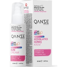 Qanze 50 Faktör Aydınlatıcı Güneş Kremi – Güneşe Karşı Etkili Güneş Kremi 50ml