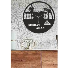 Hediyelikevi Kişiye Özel Blardotemalı Ahşap Duvar Saati