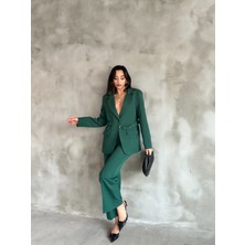 Kemerli Ceket Pantolon Takım