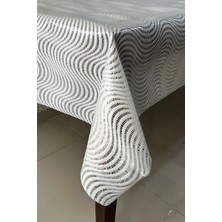 Pvc Şeffaf Kaplamalı Silinebilir Muşamba Masa Örtüsü ÇIZGILI_1032-F