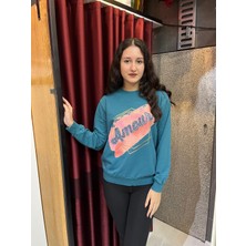 Bisiklet Yaka Sweatshirt Amour