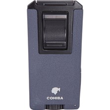Cohiba Çift Torch Pürmüz Grafit-Siyah Metal Puro Çakmağı