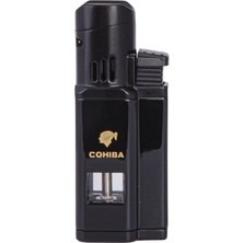 Cohiba 3 Torch Pürmüz Siyah Metal Puro Çakmağı