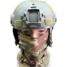 Astüm Askeri Malzeme Airsoft Kompozit Raylı Kulaksız Koruyucu Kask Miğfer Haki