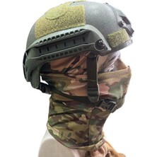 Astüm Askeri Malzeme Airsoft Kompozit Raylı Kulaksız Koruyucu Kask Miğfer Haki