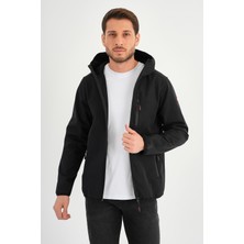 Alexandergardı Fermuarlı Içi Polarlı Su Itici Softshell Kumaş Kapüşonlu Mont (E24-MNT-01)