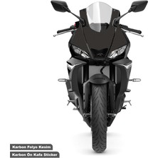 Yamaha YZF-R25 / Yzf-R3 Ön Kafa Karbon Sticker Etiket Modeli