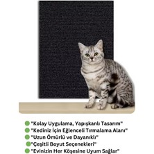 Katflex  Antrasit Yapışkanlı Koltuk Kenarı Koruyucu Kedi Tırmalama Halısı