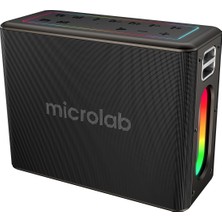 Microlab M60 Vega 15000 Mah Batarya 20W*4 80W 2 Wireless Mikrofonlu Siyah Gri USB + Tf Kart + Bluetooth Powerbank Özellikli Speaker Hoparlör