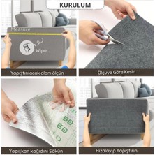 Katflex  Açık Gri Yapışkanlı Koltuk Kenarı Koruyucu Kedi Tırmalama Halısı