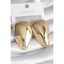 Sinerji Shop Pirinç Gold Renk Badem Model Kadın Küpe - TJ-BKP8545