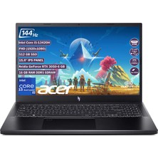 Acer Nitro V 15 ANV15-51 I5 13420H 16 GB 512 GB SSD Rtx 3050-6 GB Freedos 15.6" Fhd IPS Taşınabilir Bilgisayar NH.QNCEY.001+165