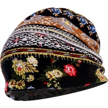 Kayaya Baggy Sweety Esnek Beanie Kemo Şapka Kafa Sargısı Fular Uyku Şapkası Siyah (Yurt Dışından)