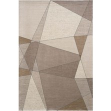 Cool Halı Design 07 Krem Gold Salon Halısı Geometrik Desen  Sık Dokuma Modern Oturma Odası Halısı