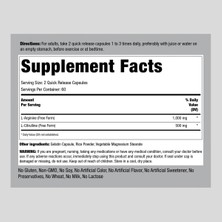 Piping Rock L-Arginine L-Citrulline 120 Kapsül