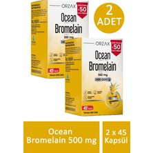Orzax Ocean Bromelain 45 Kapsül 2 Adet