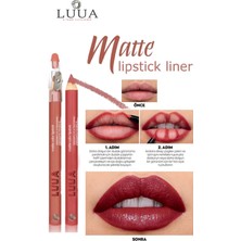 LUUA Kalemtraşlı Dudak Kalemi Matte Color Lipstick Jumbo Kalın Kalem Ruj Waterproof 12li Set