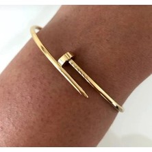 AEK Store Çivi Model Gold Renk Çelik Bilek