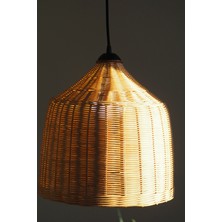 Rattam Doğal Rattan Avize: Graın 40 x 40  cm  Bambu Aydınlatma