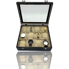 Dijital Çarşı Diji 12'li Saat Kutusu Saat Çantası Siyah