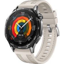 Huawei Watch Gt3 Se Elite 46MM ile Uyumlu Kordon Hybrid Nylon Dikiş Desenli Tokalı Silikon Kayış