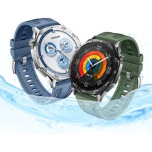 Clemon Huawei Watch Gt5 Pro 46 mm ile Uyumlu Kordon Hybrid Nylon Dikiş Desenli Tokalı Silikon Kayış