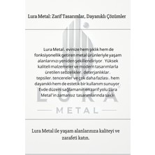 6 Adet Gümüş Kaplama Zeytin Dalı Model Krom Metal Kahve ve Çay Sunum Tepsisi