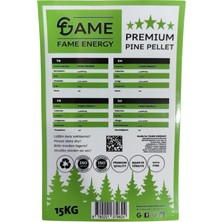 Fame Enerji Çam Peleti Doğal - Isıtma 15 kg 37,5 lt 6 mm