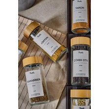 Kitchen Line Raul Bamboo 12'li Ahşap Kapaklı Baharatlık Takımı 120 ml